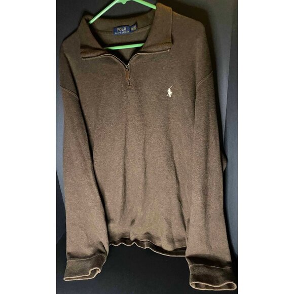 Polo Ralph Lauren Other - Polo Ralph Lauren Sweater Mens 2XL Brown 1/4 Zip Pullover Pony Logo Casual Golf